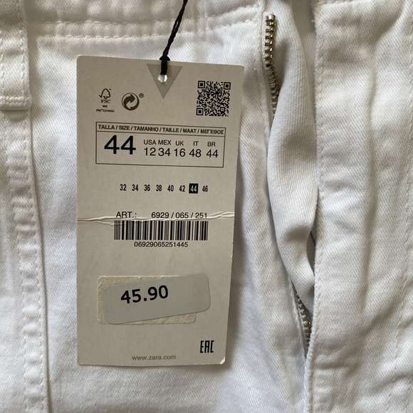 Zara white cargo pants. NWT - Picture 3 of 6